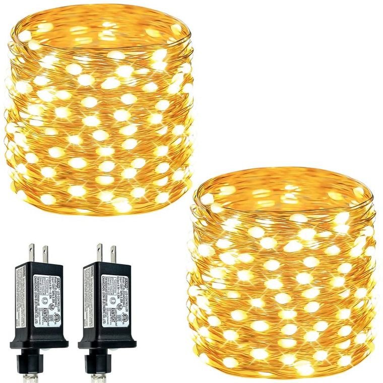 Warm White Copper Pixel Fairy LED String Lights — Whole-Home Mega Pack of 10